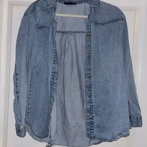 Casual Denim Button-Up Shirt